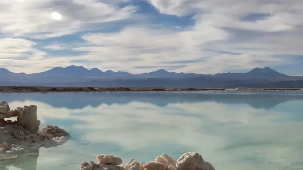 Extracción de salmuera en el Salar de Atacama por operación de litio