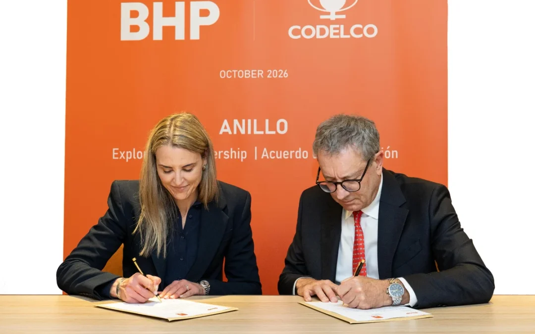 Codelco y BHP firman acuerdo para explorar proyecto de cobre en Antofagasta por US$ 40 millones